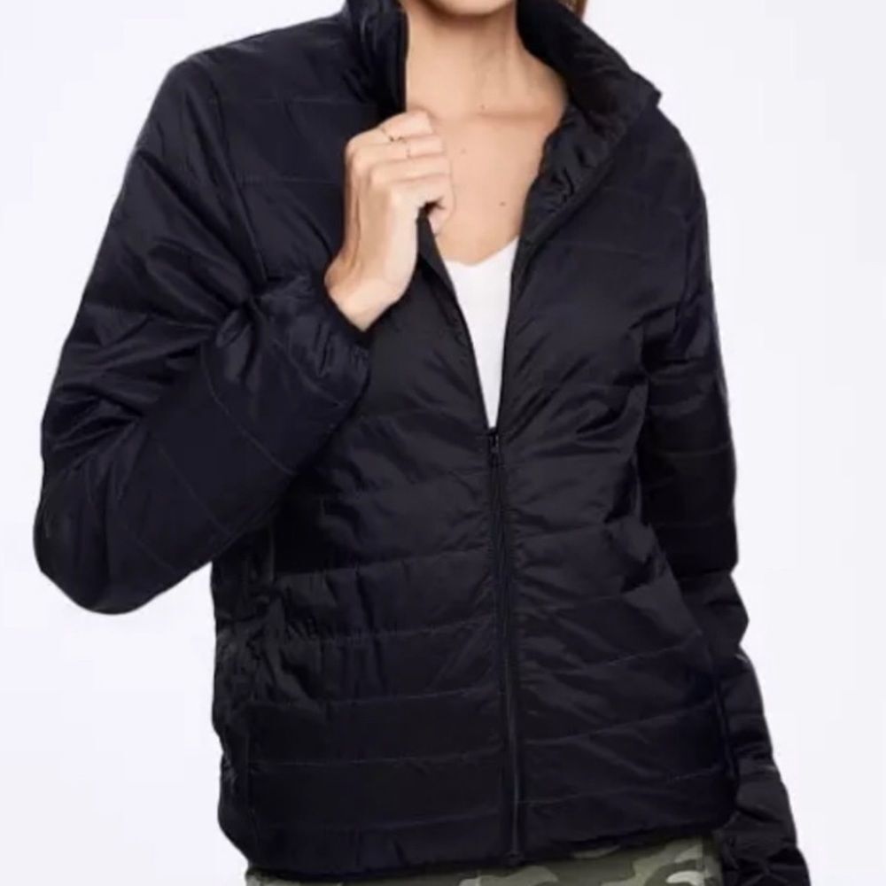 Pink Victoria’s Secret Puffer Jacket Black - Picture 2 of 4
